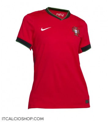 Portogallo Prima Maglia Femmina Europei 2024 Manica Corta
